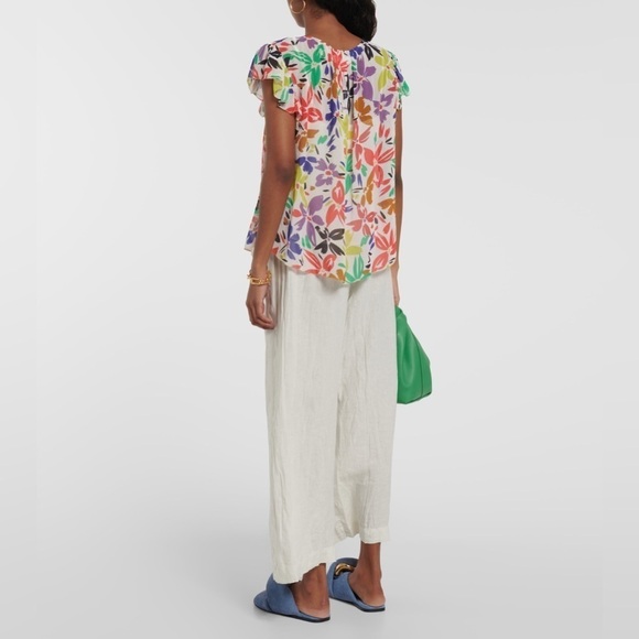 Velvet by Graham & Spencer Lucia Flutter Sleeve Top multi size small new w tag - Picture 12 of 12